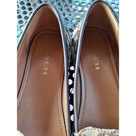 Coach Jacquard Loafers shoes flats Authentic - Picture 5 of 5